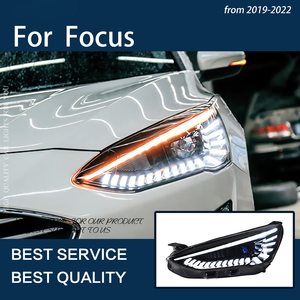Car Lights for Focus 2019-2022 Sedan Hatchback <strong>LED</strong> Dynamic Headlights Upgrade Start-up Animation <strong>Hawkeye</strong> Design Bifocal Lens - Product Image 6