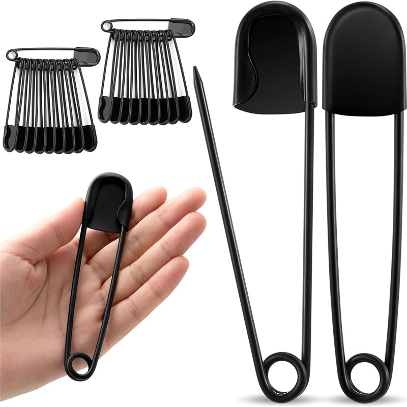 Broche en acier inoxydable - galvanoplastie noire