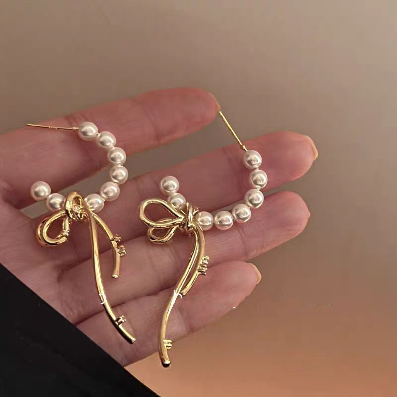 Pendientes de Perlas con Cinta
