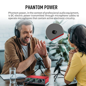 AMACEX OEM pro streaming portátil mezclador de audio estudio de grabación micrófono portátil interfaz de tarjeta de sonido USB conjunto en vivo para PC - Product Image 4