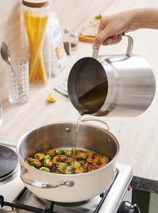 Customized Healthy Cook Stock Stainless Steel 304 Kitchenware Washing Healthy Dim Sum Food Cooking Oil Filter <strong>Strain</strong> Cooker <strong>Pot</strong> - Product Image 3