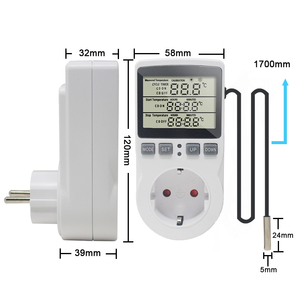 Digital <strong>Temperature</strong> <strong>Controller</strong> Multifunction Thermostat Socket With <strong>Timer</strong> Switch Heating Cooling AC 110V~230 <strong>Timer</strong> Socket - Product Image 2