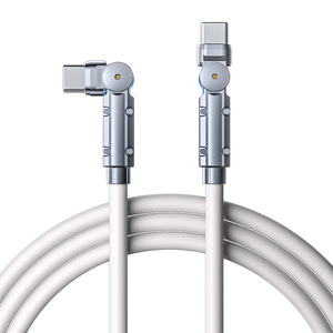 180อเนกประสงค์ ° ซิลิโคนชาร์จเร็วสายดาต้าชนิด C ใช้ได้กับ Huawei, สำหรับ Apple และโทรศัพท์มือถือชาร์จแบบสองในหนึ่งเดียว - Product Image 1