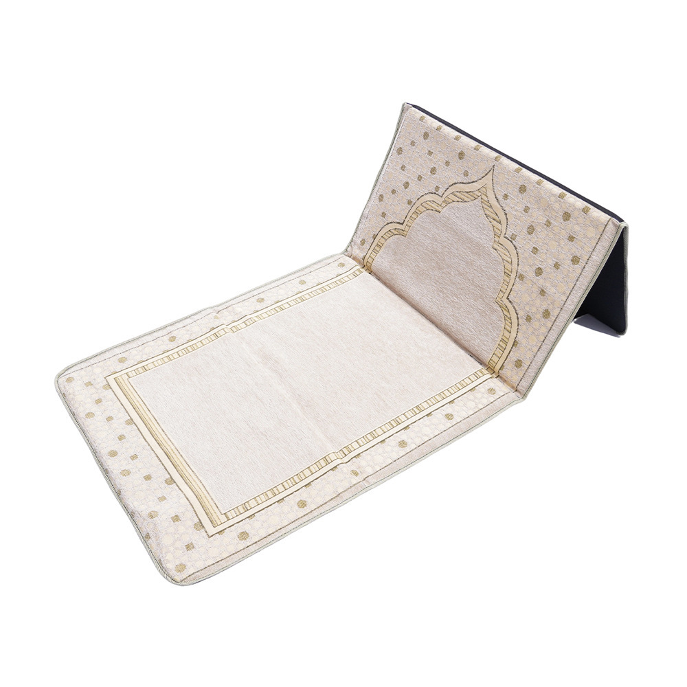Cuscino per sedia in ciniglia bianco sporco-60x110 cm