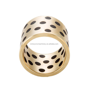 Cojinete de bronce incrustado autolubricante JDB de 50*60*25mm, buje de latón de grafito impregnado de cobre, buje de bronce con incrustaciones de grafito - Product Image 3