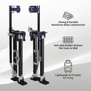 24-40 אינץ 'גבס שטיחים כלי אלומיניום עבור ציור גיזום ניקוי גובה שחור גובה מתכוונן מעליות סולמות פיגומים - Product Image 5