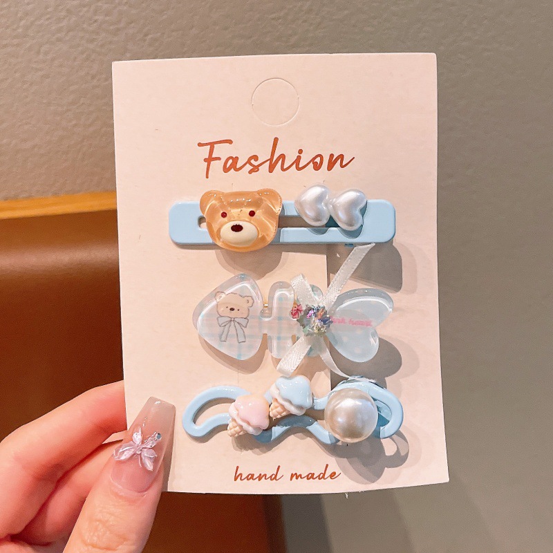 Set da 3 pezzi orsetto blu e marrone