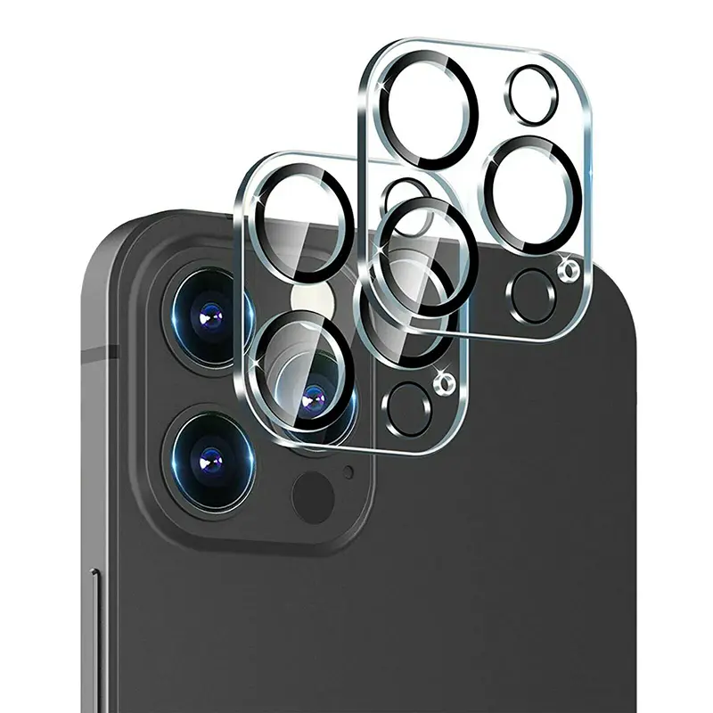 Amazon Penjualan Terbaik Pelindung Layar Kaca Tempered Lensa Kamera Belakang Full Edge Sangat Jernih untuk IPhone 11 12 13 Mini Pro Max