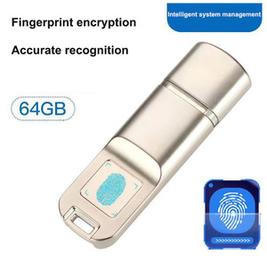 OEM定制免费标志雕刻USB 3.0闪存驱动器与指纹加密金属材料现货 - Product Image 4