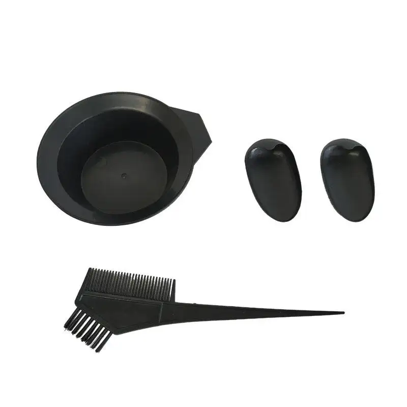 Pente de creme para tintura de cabelo, instrumentos de salão de beleza profissional, conjunto com 3 peças de cores para tintura de cabelo