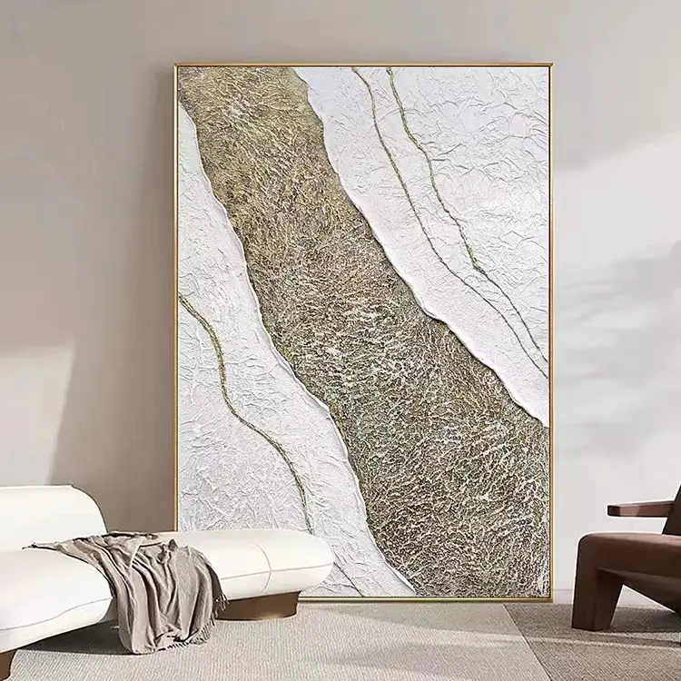 Minimalism hiện đại trừu tượng sơn dầu canvas tường nghệ thuật ít sang trọng cho trang trí nội thất