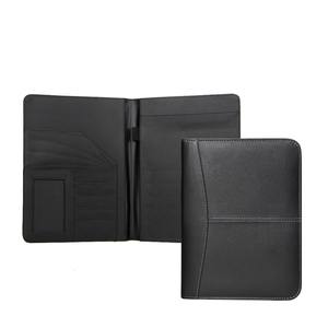 Carpeta de cuero para conferencias, portafolio de negocios personalizado con cremallera, tamaño A4 - Product Image 5