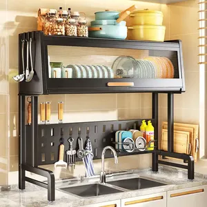 Çok İşlevli modern mutfak tasarım dolabı mutfak dolabı lavabo üzerinde modern tasarım bulaşık kurutma rafı - Product Image 3