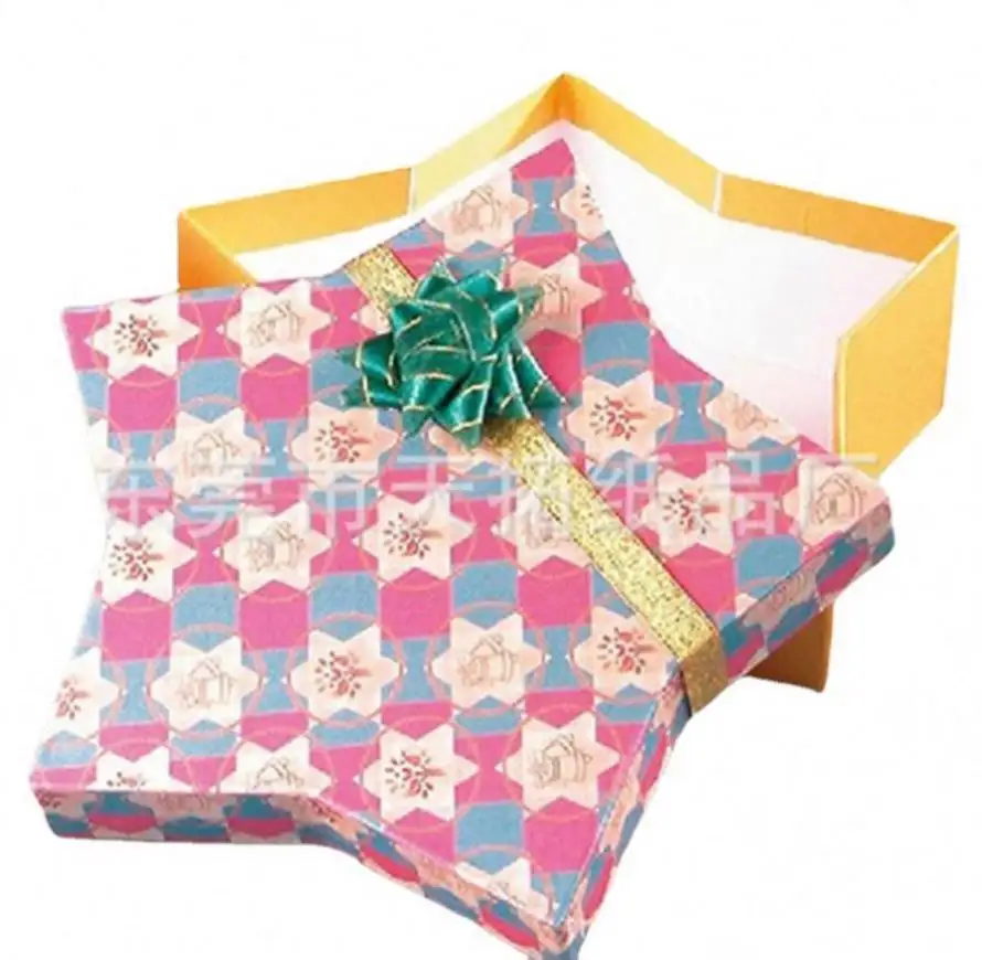 Weihnachts dekoration Karten Voll farbiges Design Logo Geschenk box aus recyceltem Karton papier