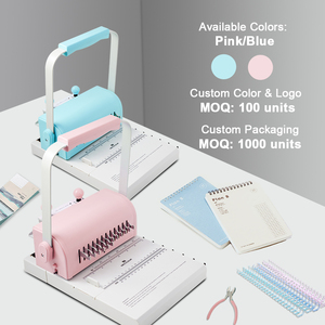 Rilegatrice Manuale da Tavolo A4 a Spirale Doppia 2:1 con Anelli in Plastica, Macchina per Rilegatura Economica - Product Image 1