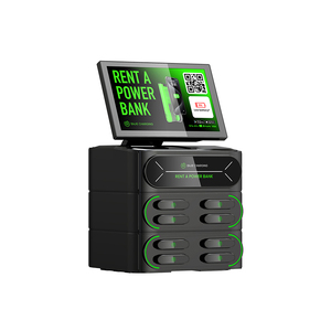 <strong>Emergency</strong> Charging Station 8 Slots Portable Stackable Machine with 8 Pcs Powerbank with Screen for Advertisement for Commercial - Product Image 3
