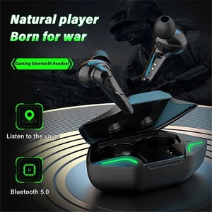 G11 BT5.0スポーツゲームTWSイヤフォンワイヤレスステレオRGBライトゲーミングインイヤーヘッドフォンマイク付き