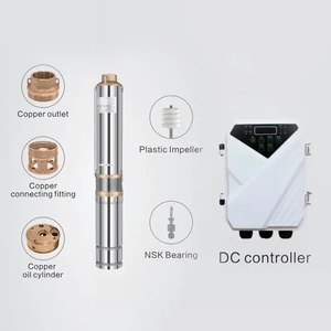 64m Max kafa 1.7m 3/H derin kuyu güneş su pompalama sistemi dalgıç Dc güneş enerjili su pompaları komple Set