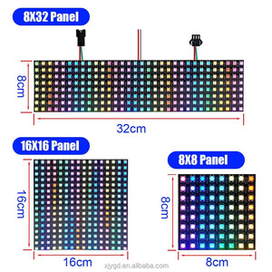 WS2812B RGB Flexibel 16x16 8x32 256Leds Pixel Panel Matrix Bildschirm LED-Modul WS2812 IC ECO Individuell adressierbar DC5V