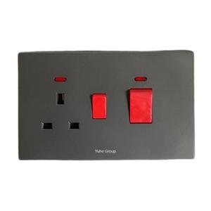 Ultra dünne Paneele Wand-Warmwasser bereiter Schalter 45a Hochleistungs-Wand-Druckknopf Elektrischer Schalter mit Neon-LED-Anzeige