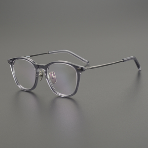 Customizable Fashionable Large-<strong>frame</strong> Transparent Titanium Glasses <strong>Frames</strong> with High-quality Acetate Optical Eyeglass <strong>Frames</strong>