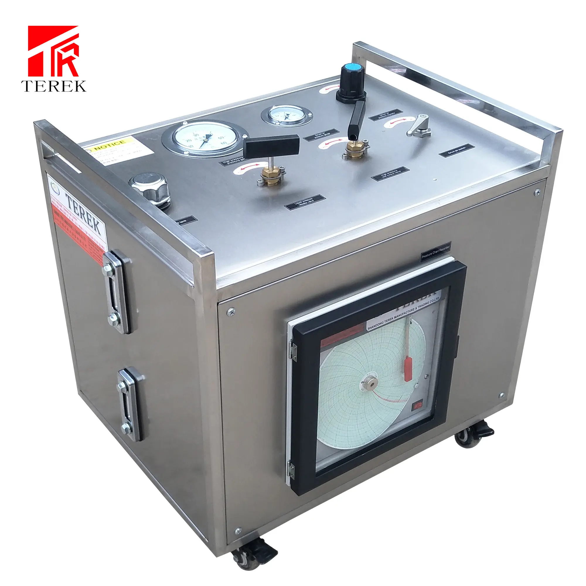 Terek Pneumatic Hydraulic Pressure Test Machine for Hydrostatic Transmission with Round Chart Recorder