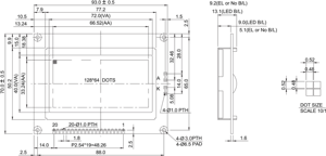 Wisetip Premium Lcd Display Module Vg128X64A Módulo de panel de pantalla gráfica para pruebas - Product Image 6