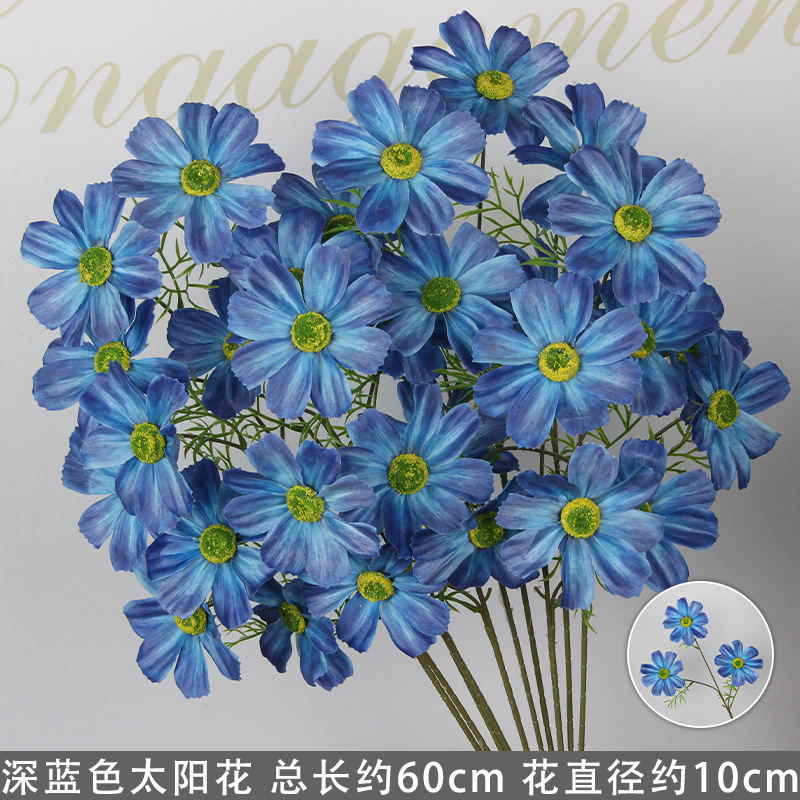 Branche de tournesol bleu foncé
