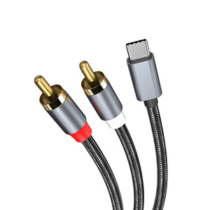<strong>USB</strong> C <strong>to</strong> 2 <strong>RCA</strong> Audio Cable (3 in 1 Audio Cable) for Power Amplifier Car Home Theater Speaker and More - Product Image 2