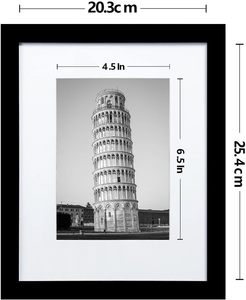 壁取り付け用のSTANDWIDE木製フォトフレームまたは9つのディスプレイ写真の卓上セット5x7または8x10フレーム写真サポート - Product Image 2