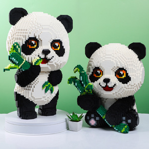 Nuevos juegos de bloques de construcción de Panda, juguetes educativos ensamblados para niños, regalo de cumpleaños, modelo de conexión de Ladrillo de construcción de animales DIY - Product Image 3