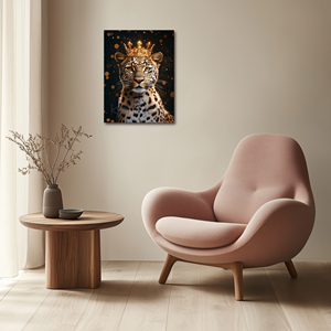 REGAL uy nghi: động vật với một vương miện vàng và splashes của vàng vải nghệ thuật in ấn tường nghệ thuật trang trí - Product Image 6