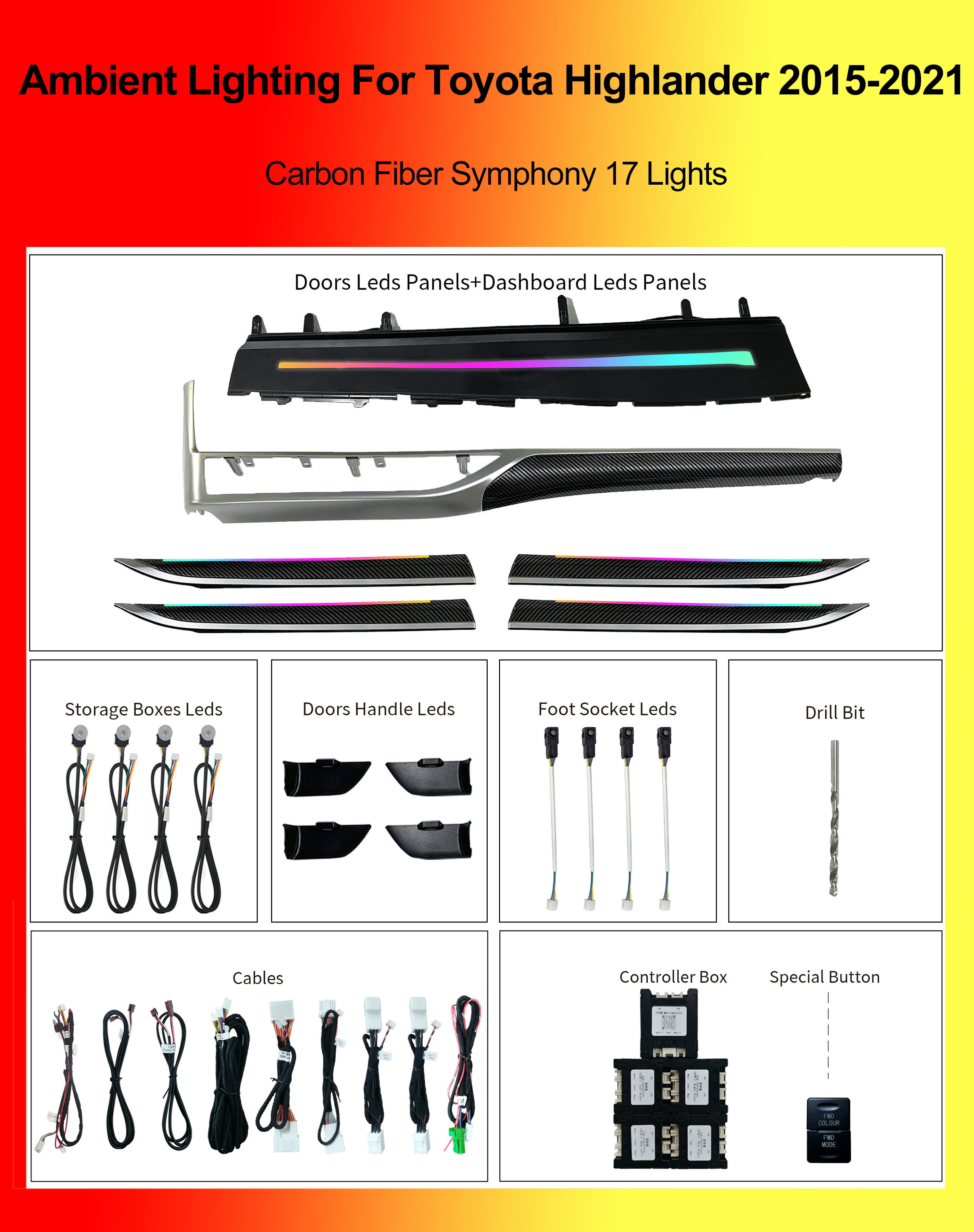 Carbon Fiber Symphony 17 Lights