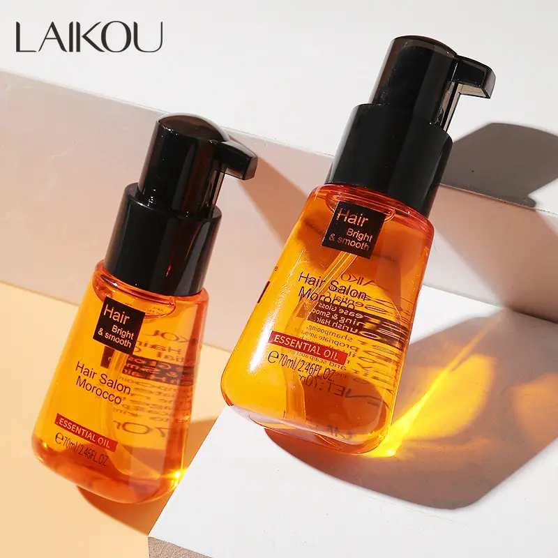 LAIKOU Natural Orgânico Cabelo Tratamento Cuidados Para Danificado Seco Split Termina Hidratante 100% Puro Marrocos Argan Oil