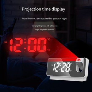 Neues Design LED-Projektions uhr Digitaler Wecker Helligkeits einstellung Großbild-Desktop-Display-Uhr - Product Image 4