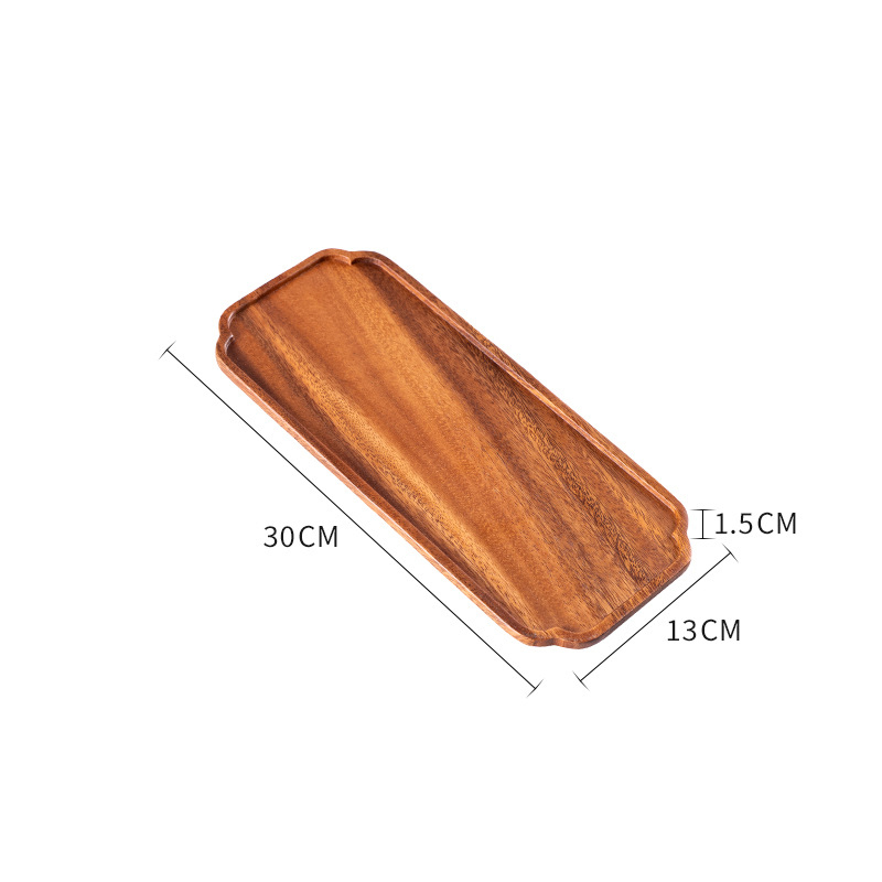 Assiette Fleur de Prunier 30*13*1,5cm -- marron