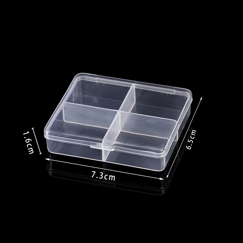Small size (four compartments): 7.3*6.5*1.6CM