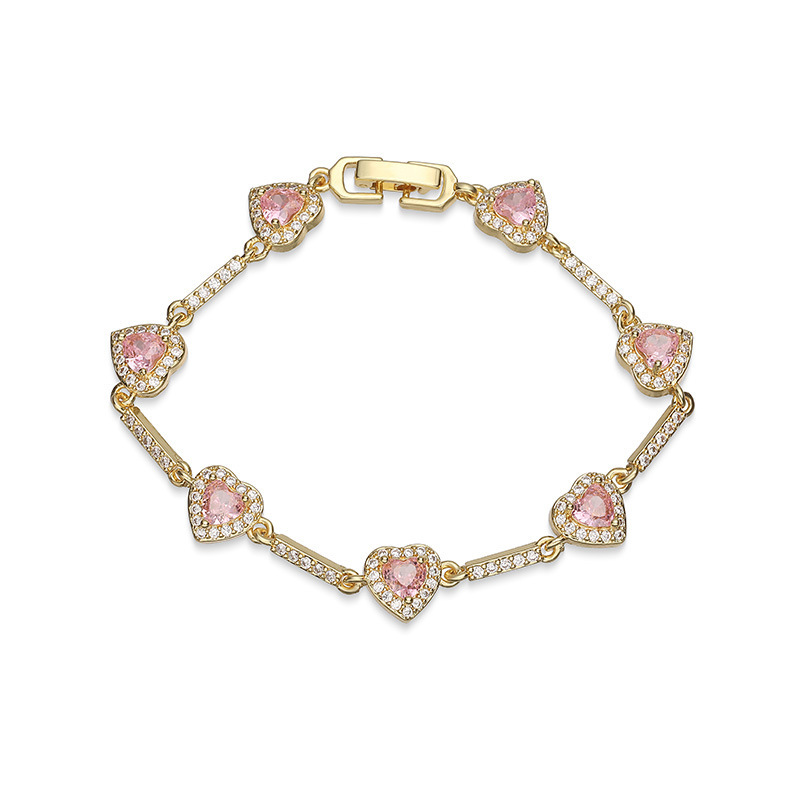 Bracciale in oro rosa con diamanti