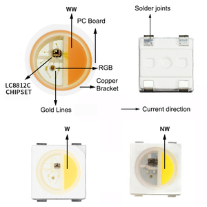 Rgb Warm <strong>White</strong> <strong>Led</strong> Beads 3v 0.5w <strong>Led</strong> Lamp Chip Smd Ws2812b 8812b Single Chip 5v Rgb <strong>Led</strong> Chip - Product Image 5