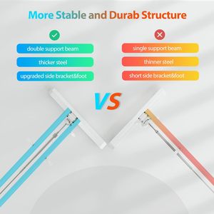 符合人体工程学的l形站立书桌，适合家庭和办公室使用，高度可调。 - Product Image 4