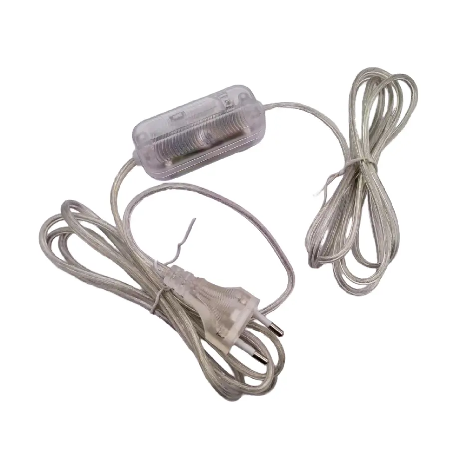 transparent hand slide table Dimmer Switch with cable and plug easy install for desk lamp