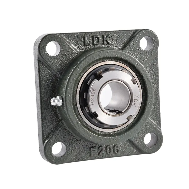 LDK UKF208 monte bilyalı rulmanlar adaptör kollu kilitleme ile 4 cıvata flanşlı rulman üniteleri