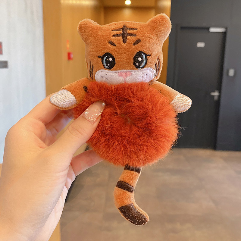 Élastique à cheveux tigre marron