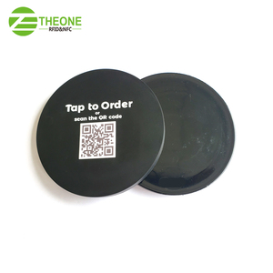 Waterproof NFC Silicone Menu coaster Dia 100mm with QR <strong>Code</strong> for Ordering in Restaurant - Product Image 1