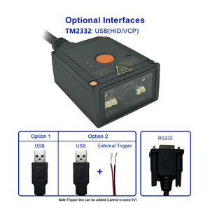Escáner de matriz de datos de alta velocidad industrial con logotipo Costom, transportador Ethernet, Detección automática, escáner de código de barras 1D 2D, escáner fijo