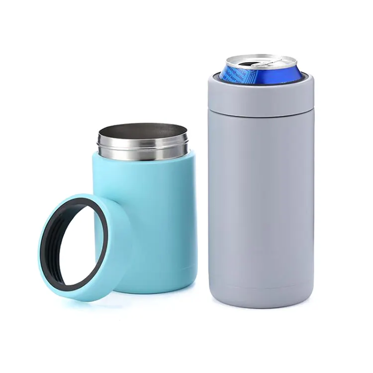 Enfriador de latas de acero inoxidable para bebidas, Enfriador de latas de bebidas 2 en 1, personalizado y Universal, sin inclinación, para coches, EE. UU., Canadá, Australia y Reino Unido