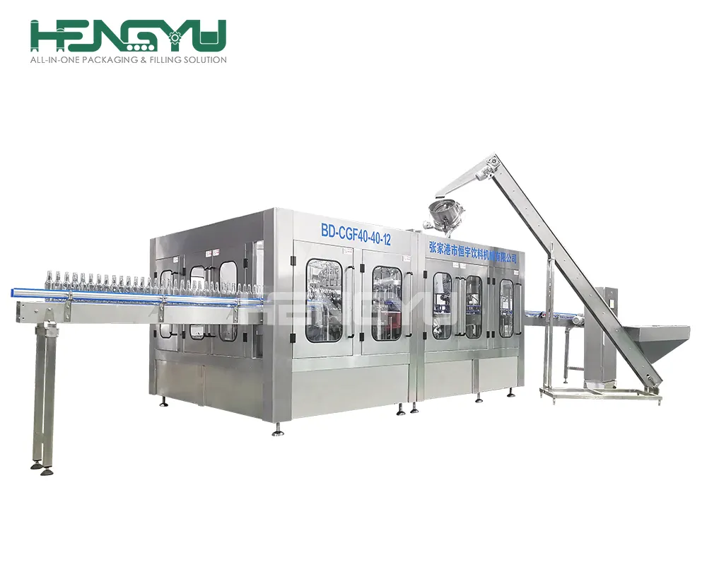 Hengyu-máquina automática de llenado de botellas de agua, máquina de línea de producción de bebidas, zumo, soda, cerveza, brillante, CSD, monoblock