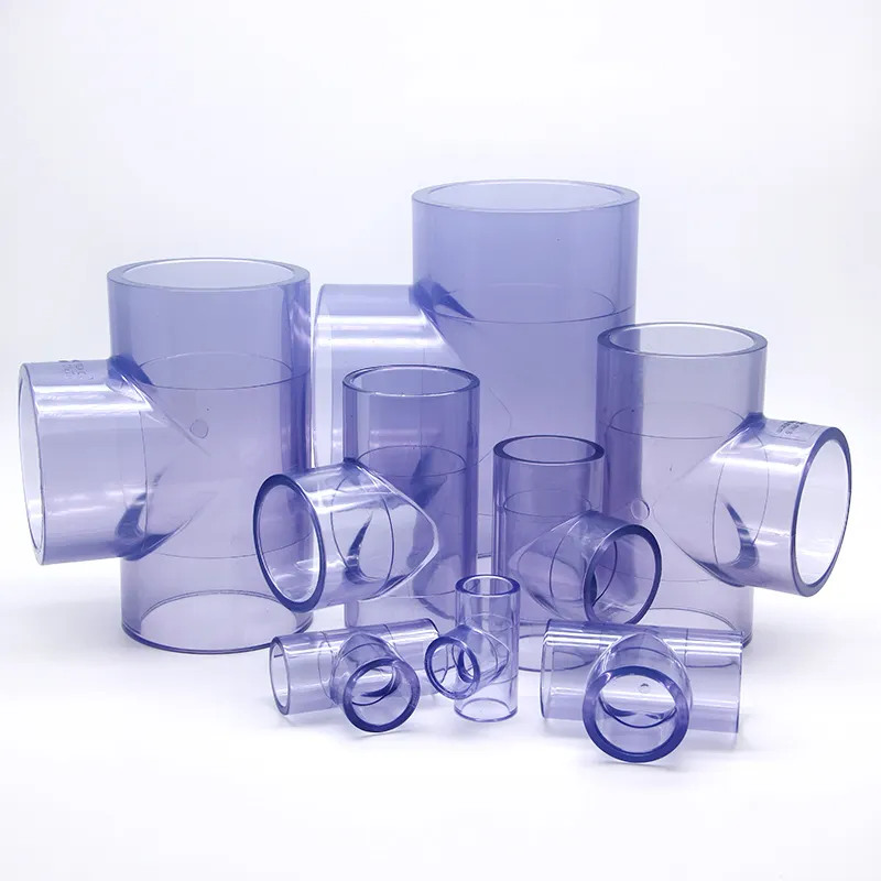 プラスチック製水道管20-160mm透明PVCティープラスティージョイントハードパイプ