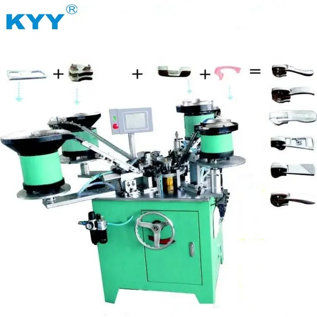 KYY-máquina de ensamblaje deslizante de cremallera automática, máquina de fabricación de cremallera automática