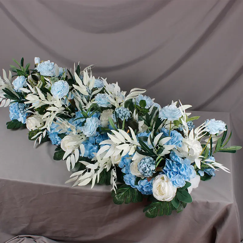 100CM Wedding Decoration Floral Aisle Artificial Silk Flowers Row Table Runner Arch Flower
